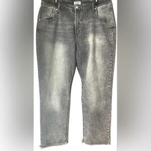 Women's JUICY COUTURE Black Wash Straight-Fit Jeans Plus Size 18W NWT $170